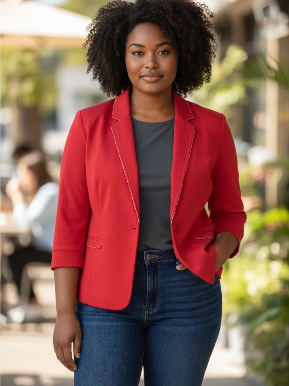 Toby plus size  Women's Red Tailored Blazer Jacket size 4xl